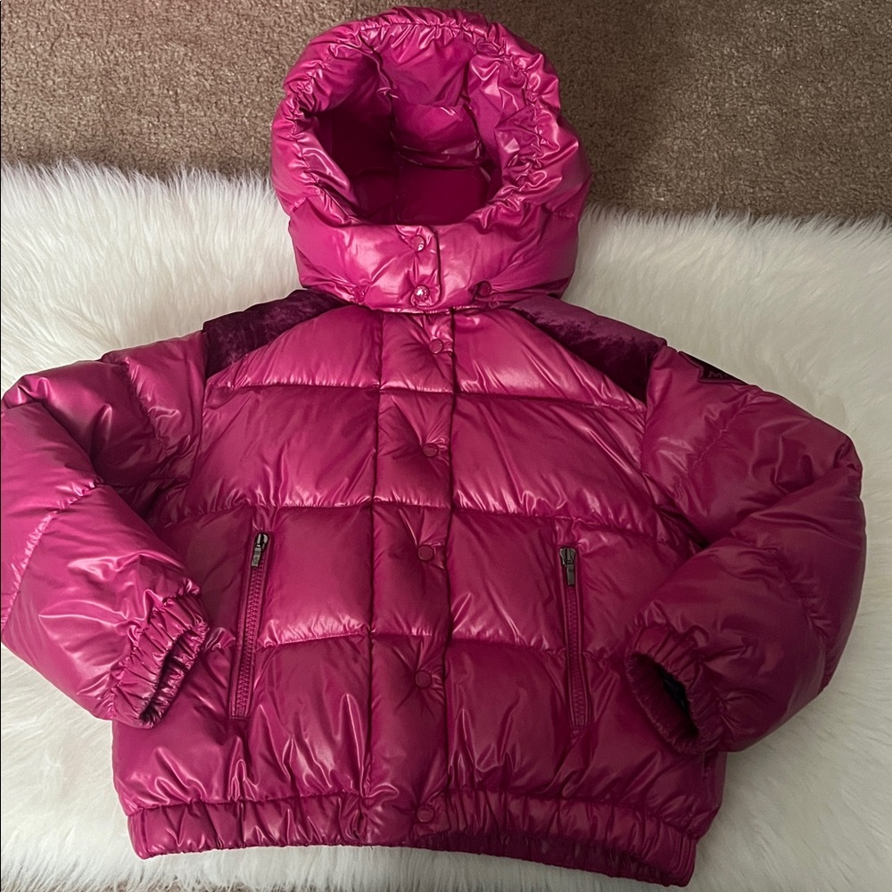 Moncler Kids Pink Puffer Jacket - Picture 9 of 10